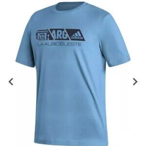 Adidas Argentina La Albiceleste T-Shirt Sz 2XL National Soccer Team Graphic Blue
